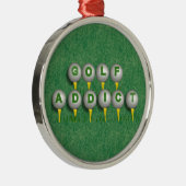 Golf Addict golfer round ornament pendant (Rechts)