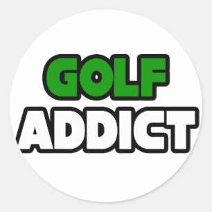 Golf Addict Ronde Sticker
