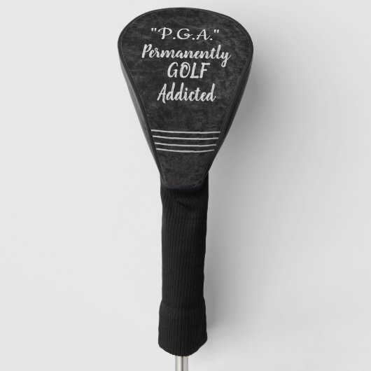 Golf Addicted Black Golfheadcover (Voorkant)