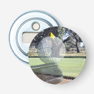 Golf Addiction, Magnetic Bottle Opener. Button Flesopener