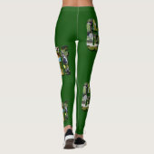 Golf Afbeelding Logo Collage, groen Leggings (Achterkant)