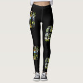 Golf Afbeelding Logo Collage Leggings (Voorkant)