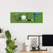Golf-afbeeldingen Poster (Thuiskantoor)