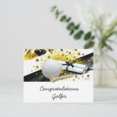 Golf Afstuderen Kaart - Gefeliciteerd Afstuderen (Staand voorkant)