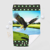 Golf Aigle à tête blanche - Gros Oiseau   Serviette de  (En situation)