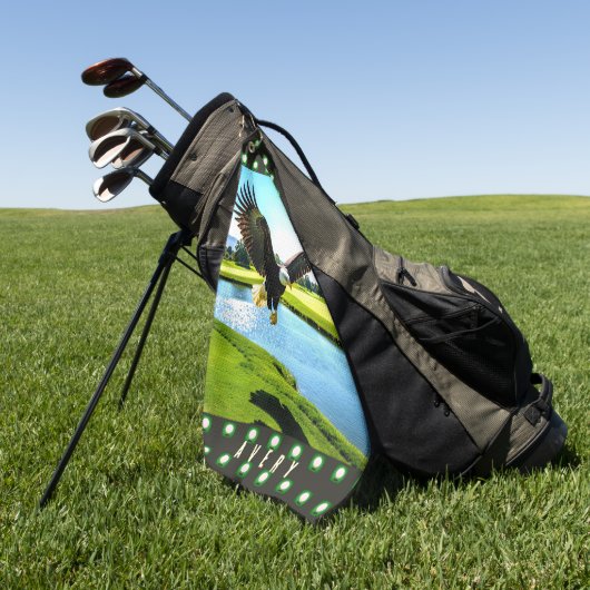 Golf Aigle à tête blanche - Gros Oiseau   Serviette de  (Vert)