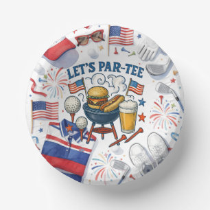 Golf Amerikaanse Golf Feestje 4 juli Papieren Bord