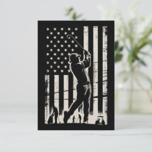Golf Amerikaanse Vlag Cadeaus Verjaardag Vaderdag Kaart