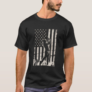 Golf Amerikaanse Vlag Cadeaus Verjaardag Vaderdag T-shirt
