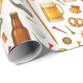Golf and Beer for Golfer  Cadeaupapier (Rol Hoek)