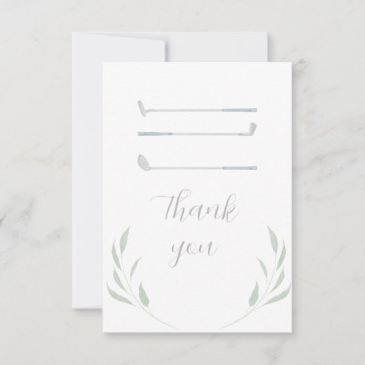 Golf Anniversaire fête Carte de remerciements (Devant)