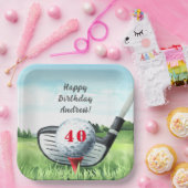 Golf Anniversaire Fête I Let's Par-Tee! Assiettes  (Fête)