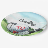 Golf Anniversaire Fête I Let's Par-Tee! Assiettes (Angle)