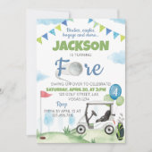 Golf Anniversaire Fête Invitation (Devant)