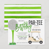 Golf Anniversaire Fête Invitation (Devant / Derrière)
