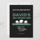 Golf Anniversaire Fête Invitation pour lui (Devant)