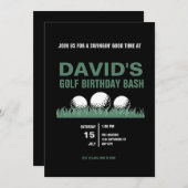 Golf Anniversaire Fête Invitation pour lui (Devant / Derrière)