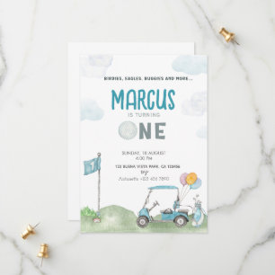 Golf Anniversaire Invitation Boy Modèle Golf Cours