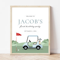 Golf Anniversaire Par-tee Affiche de bienvenue