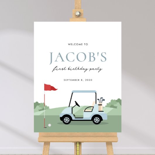 Golf Anniversaire Par-tee Affiche de bienvenue
