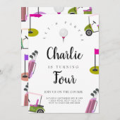 Golf Anniversaire Par Tee Anniversaire Invitation  (Devant / Derrière)