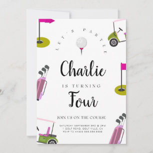Golf Anniversaire Par Tee Anniversaire Invitation