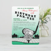 Golf Anniversaire Par-tee Party Invitation (Debout devant)