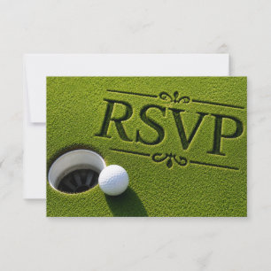 Golf antwoordkaart RSVP Golf Huwelijk RSVP Briefka Kaartje