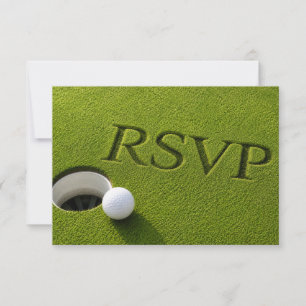 Golf antwoordkaart RSVP Golf Huwelijk RSVP Briefka Kaartje