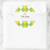 Golf Argyle Gift Label Sticker (Tas)