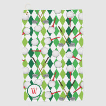 Golf Argyle patroon Golfer Monogram