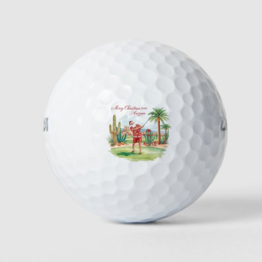 Golf Arizona Christmas Greeting Golfballen (Voorkant)