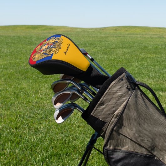 Golf Armenië en Armeense vlag/Golf Clubs Hoesjes Golfheadcover (Insitu)