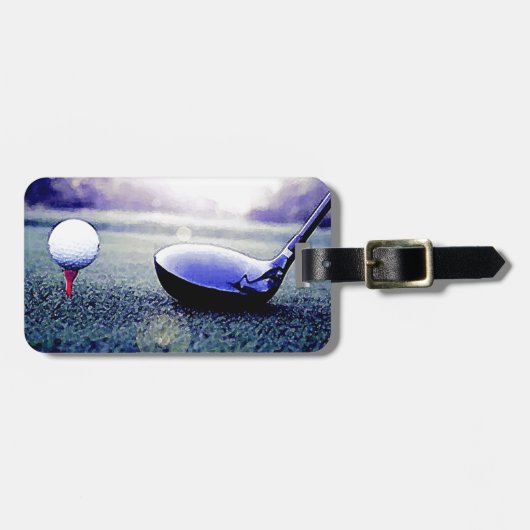 Golf Artwork Bagagelabel (Voorkant horizontaal)
