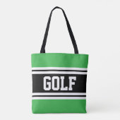 GOLF Athletic Green Zwart Wit Racing Stripes Draagtas (Achterkant)