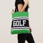 GOLF Athletic Green Zwart Wit Racing Stripes Draagtas (Dichtbij)