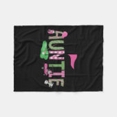 Golf Auntie Nk Hole In One Golf 1st Birthday Girl Fleece Deken (Voorkant (Horizontaal))