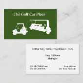 Golf auto diensten en verkoop visitekaartje (Voorkant / Achterkant)