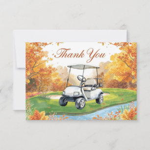 Golf Automne Salutation carte de remerciements pou