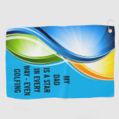 Golf avec la serviette du meilleur papa (Horizontal)