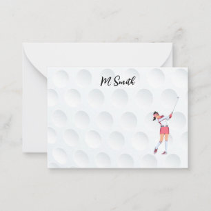 Golf avec nom pour carte golfer Note