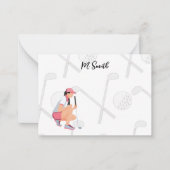 Golf avec nom pour carte golfer Note (Devant)