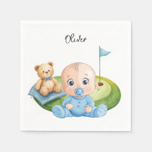 Golf Baby Boy op putting green Servet