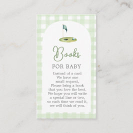 Golf Baby Shower Books for Baby Card Informatiekaartje