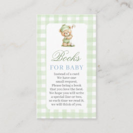 Golf Baby Shower Books for Baby Card Informatiekaartje