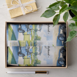 Golf Baby shower boy Blauw thema inpakpapier Tissuepapier