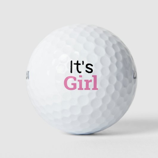 Golf baby shower het is meisje golfballen (Voorkant)