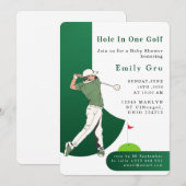 Golf Baby Shower Invitation (Devant / Derrière)