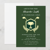 Golf Baby Shower Invitation Kaart (Voorkant / Achterkant)