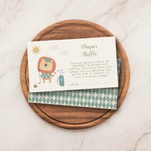 Golf Baby Shower Luier Raffle Little Putter Informatiekaartje